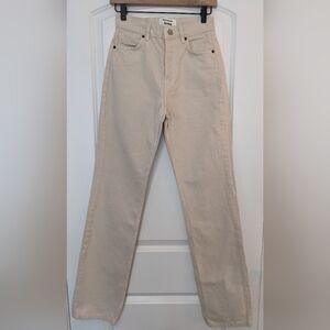 Reformation High Rise Jeans in Cream